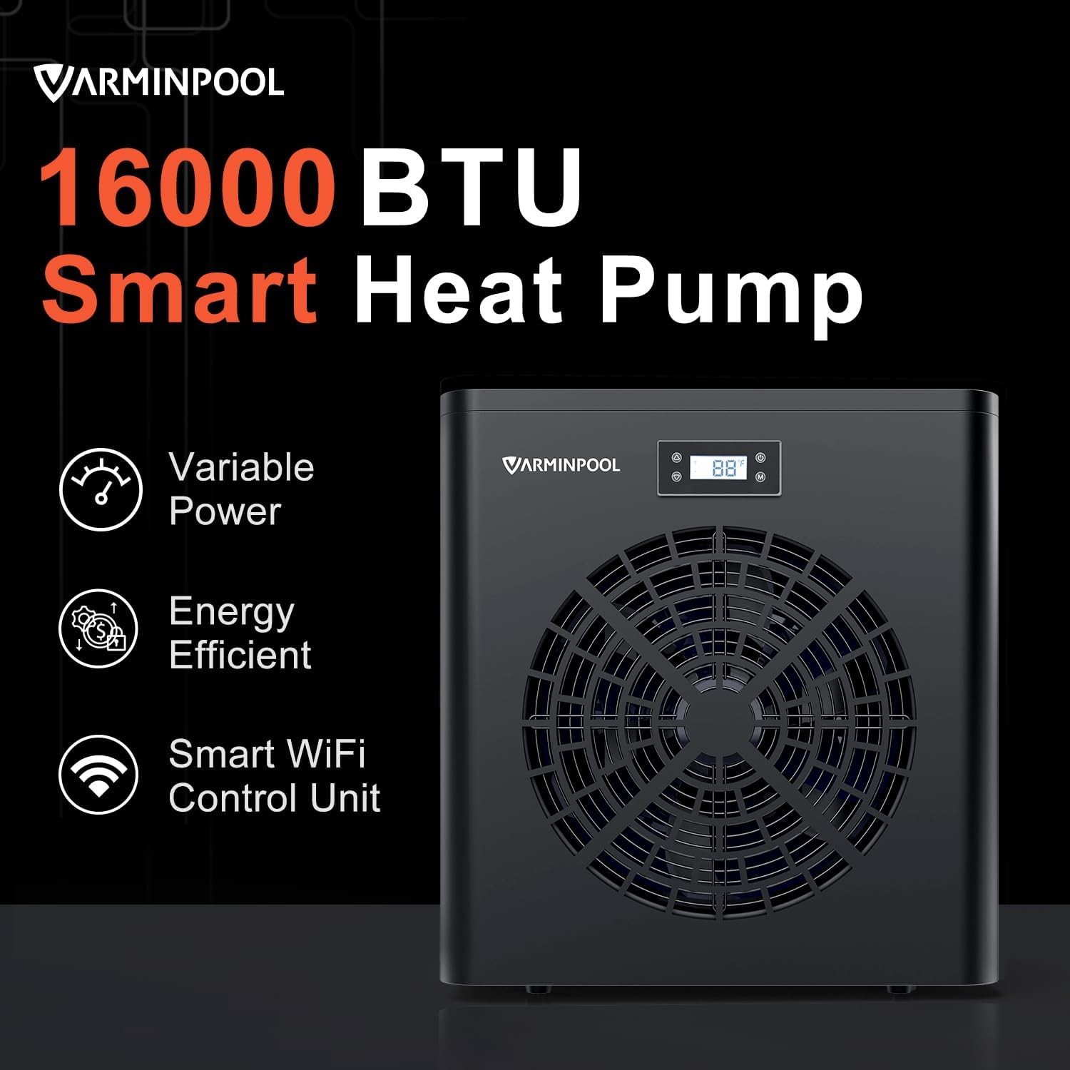 16000/27000/30000BTU Pool Heat Pump 110v for Above-Ground Pools Heater Electric