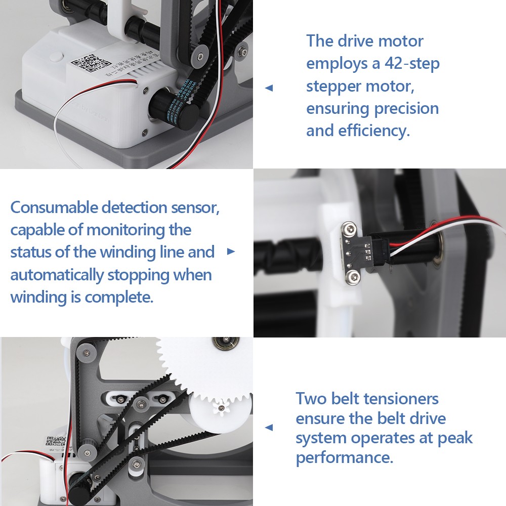3D Industrial Filament Respooler Electric Spool Rewinder 1KG - Pre-Assembled US