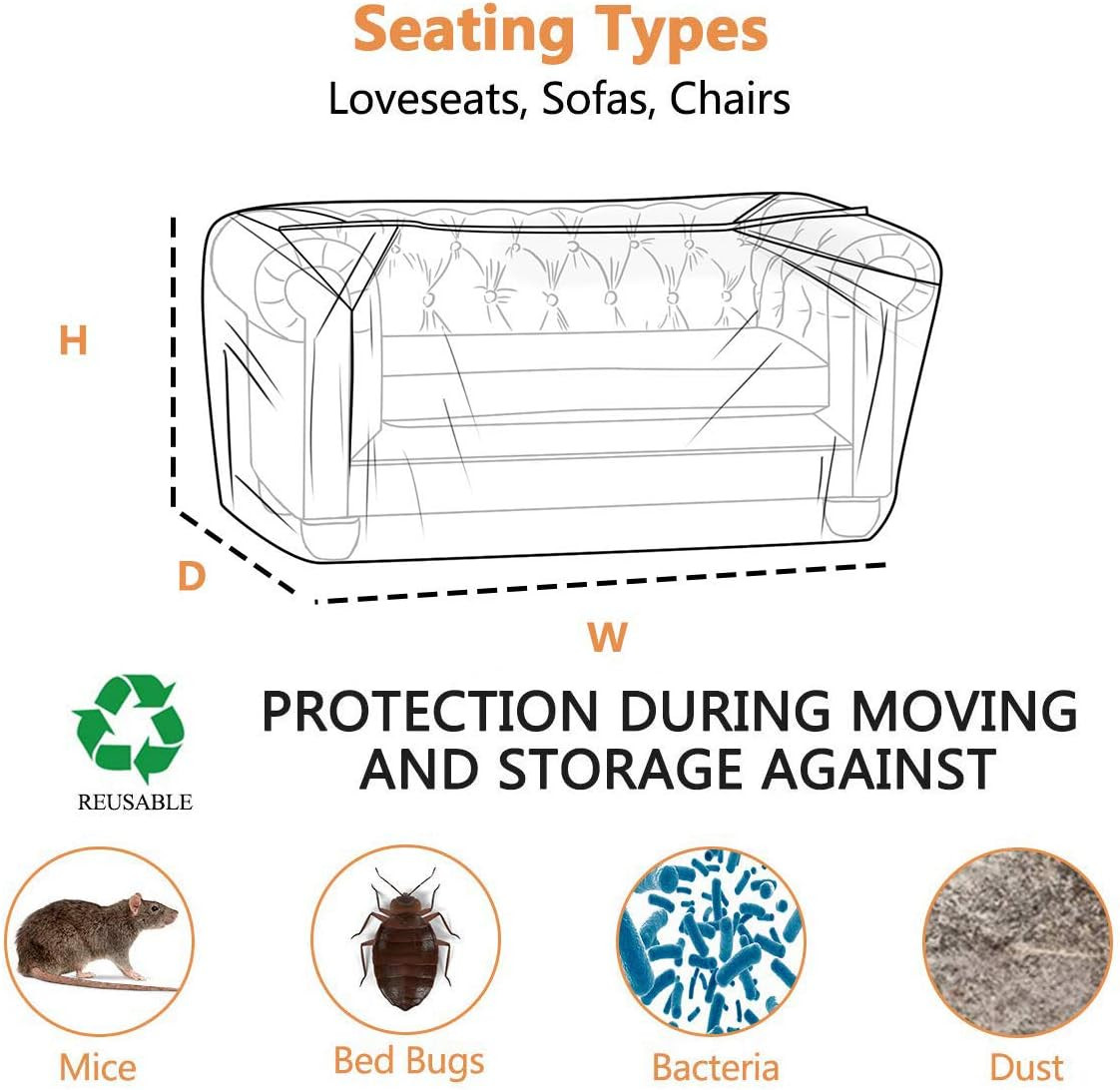 Furniture Cover Plastic Couch Cover Heavy Duty Water Resistant Thick Clear | Sof