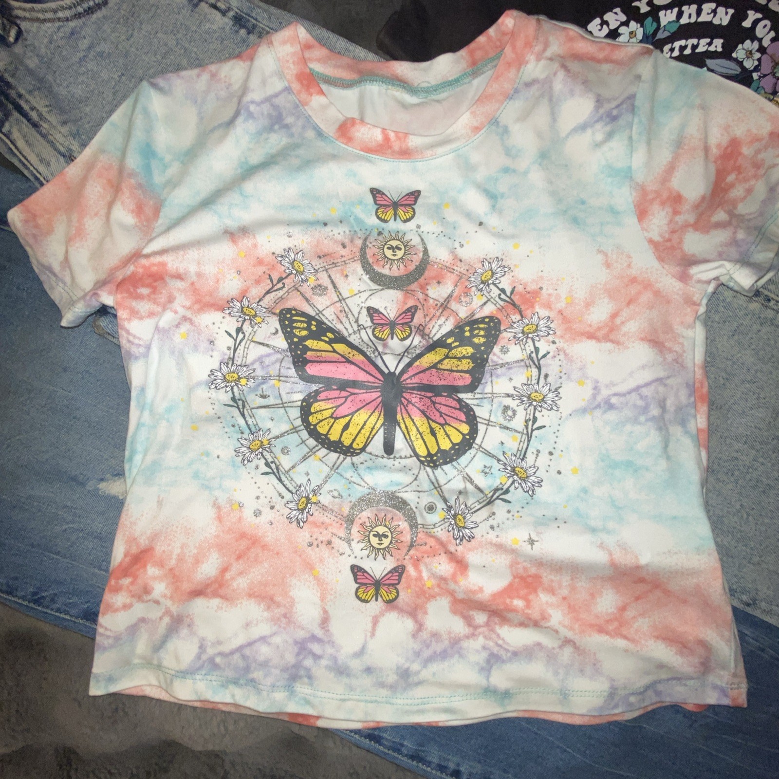 Girls Clothing Lot Size 12 14 Justice Billabong Ordache Jeans Tops 6 Pc