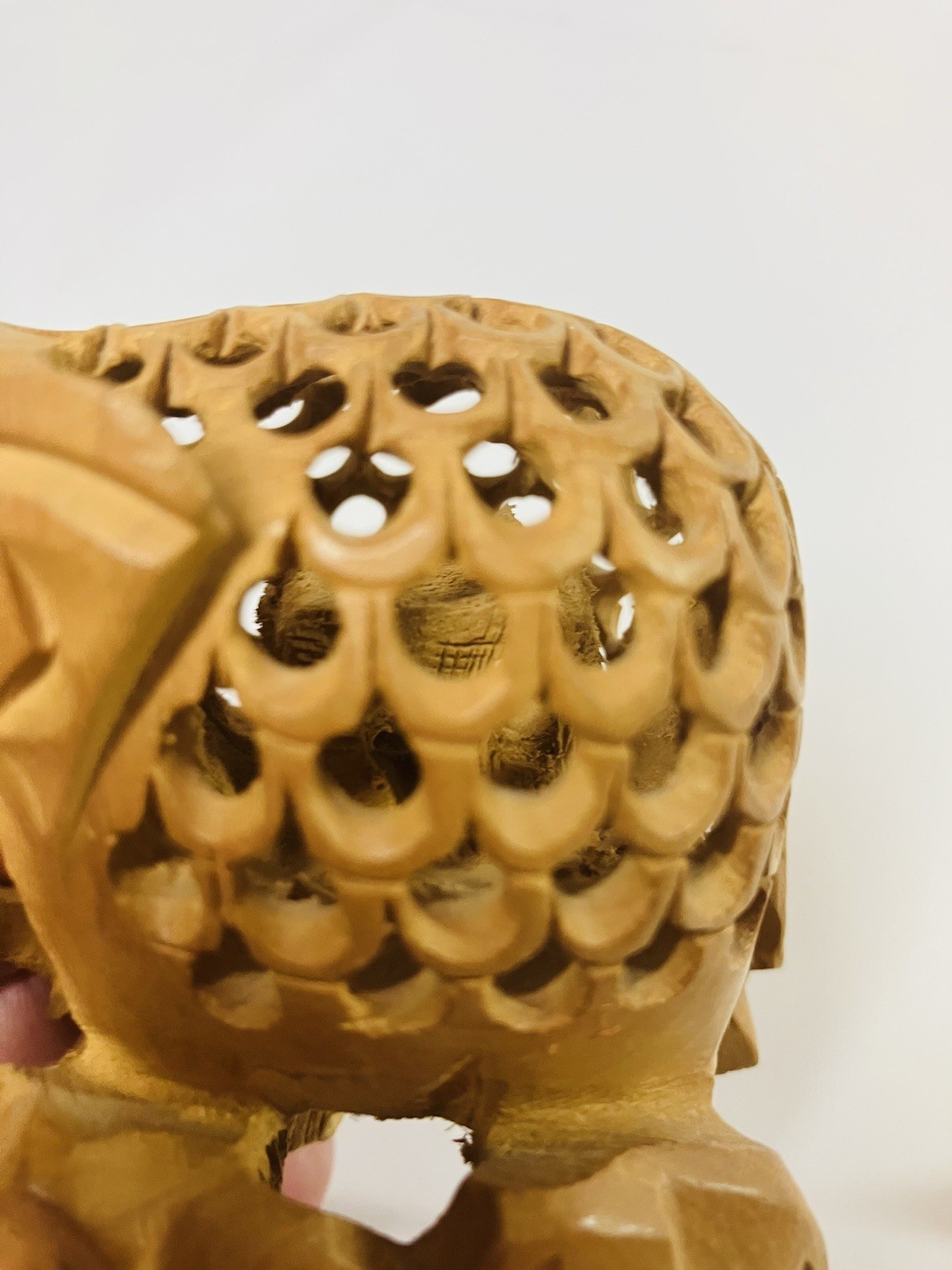 Mid Century Hand Carved Wood Animal Figurines African Folk Art Set Of 6