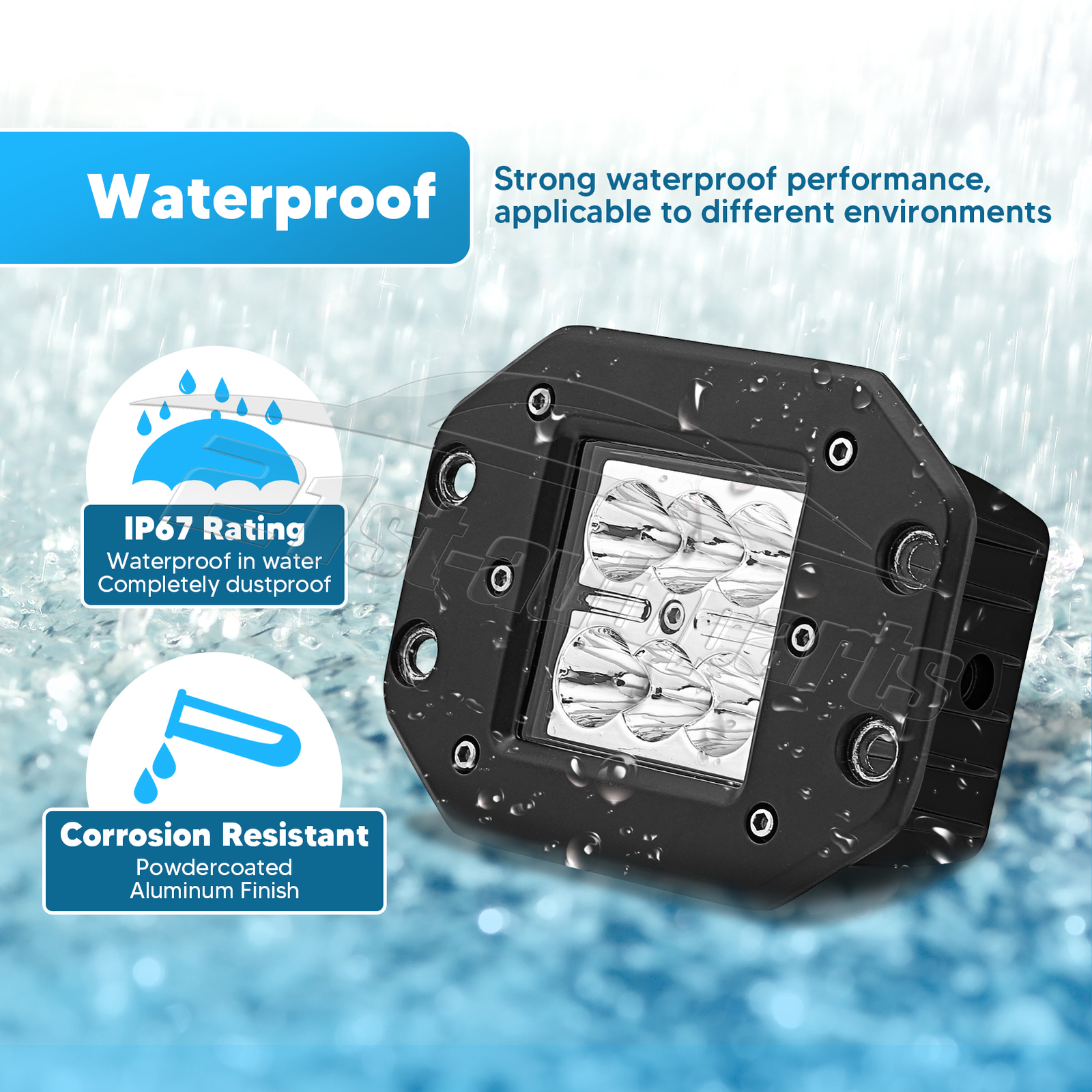 For 1994-2000 Honda FourTrax 300 LED Work Fog Light Pods Spot Beam Headlight 5''