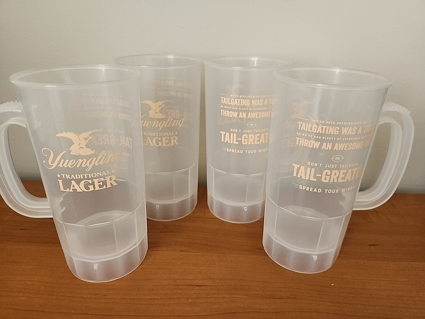 Lot of 4 Yuengling Lager Beer Mugs - Tailgating Tail-Greatly - Football - Party