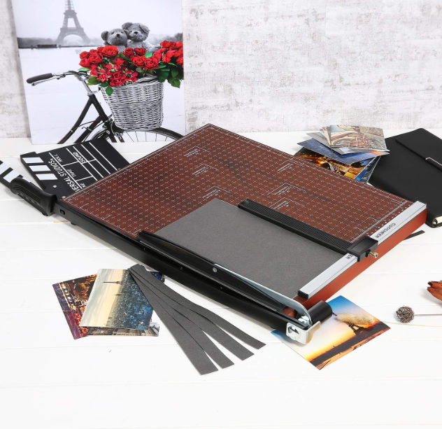 Paper Cutter Heavy Duty 18" Cut Length Professional Large Paper Cutter 12-Sheet