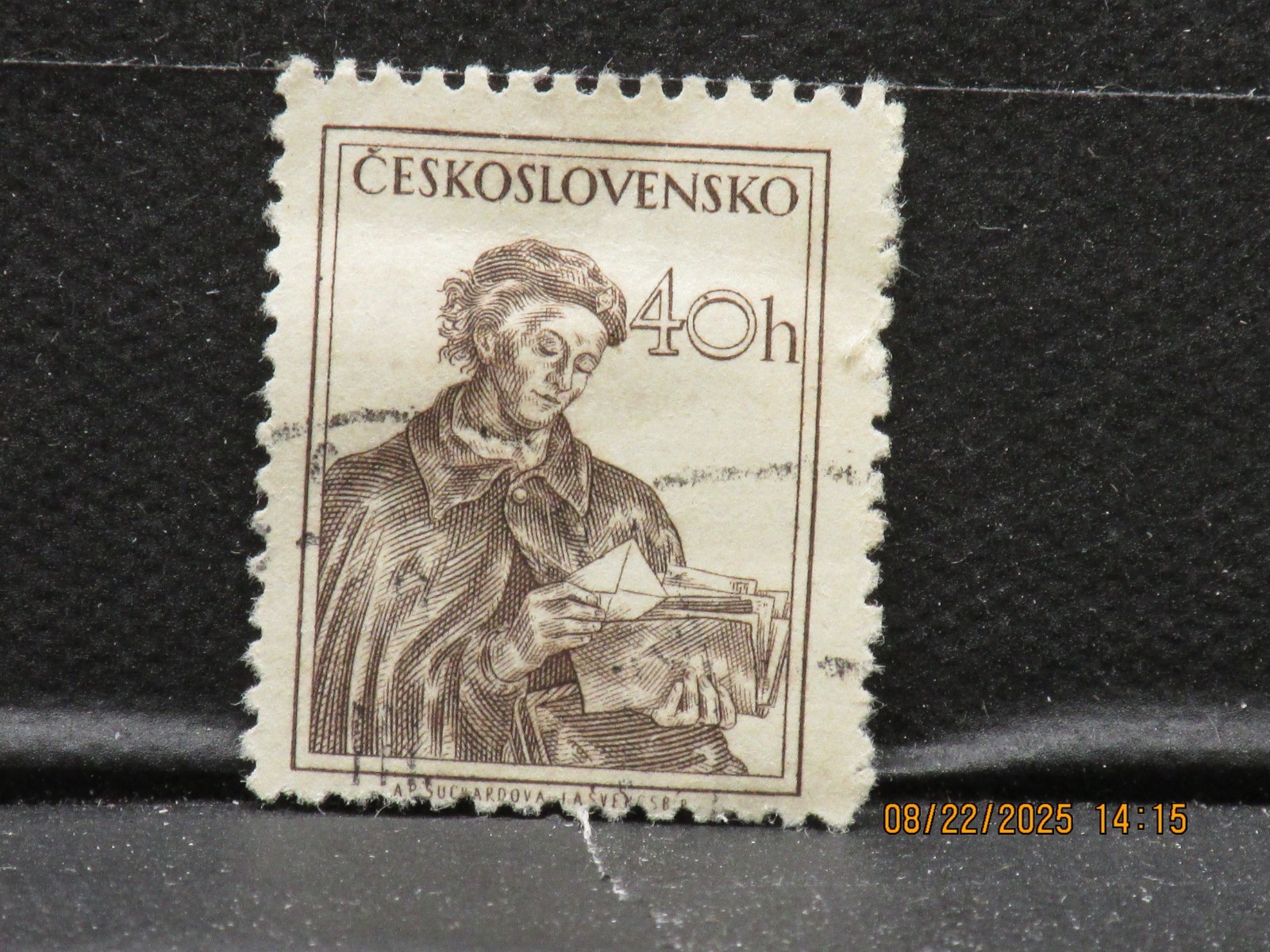 The listing is:(1)1954 Czechoslovakia "Postwoman" Stamp-LH-Used & Cancelled-40h