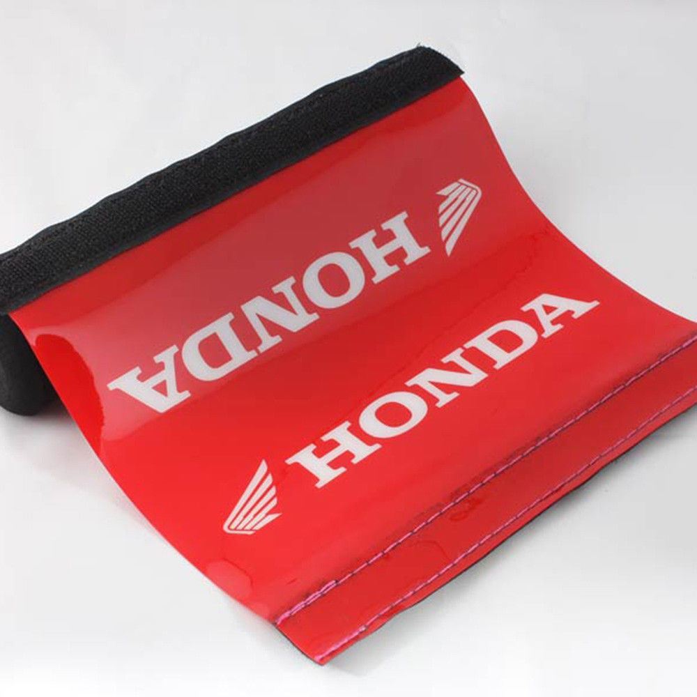 7.9" Fancy Red White Text Honda Sponge Foam Crossbar Protection Pad