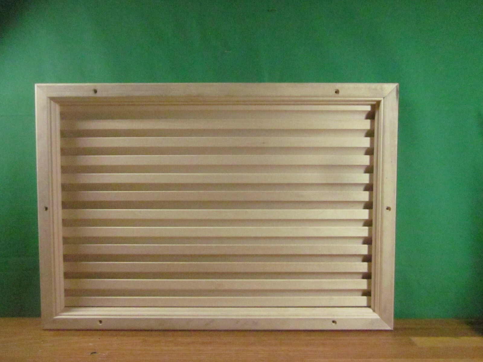 Chevron Basswood Door Louver Vent 12" x 18"