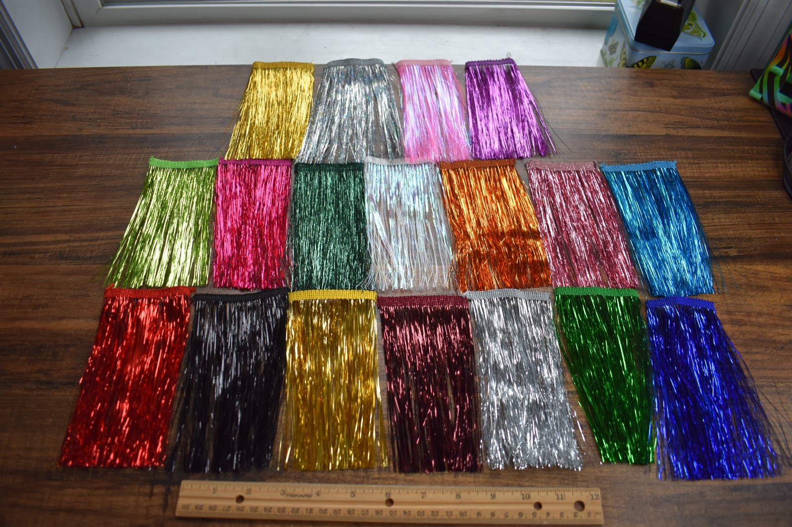 SPECIAL SALE!!  6" Long FLY FLASH Flashabou Fly Tying, U CHOOSE COLOR