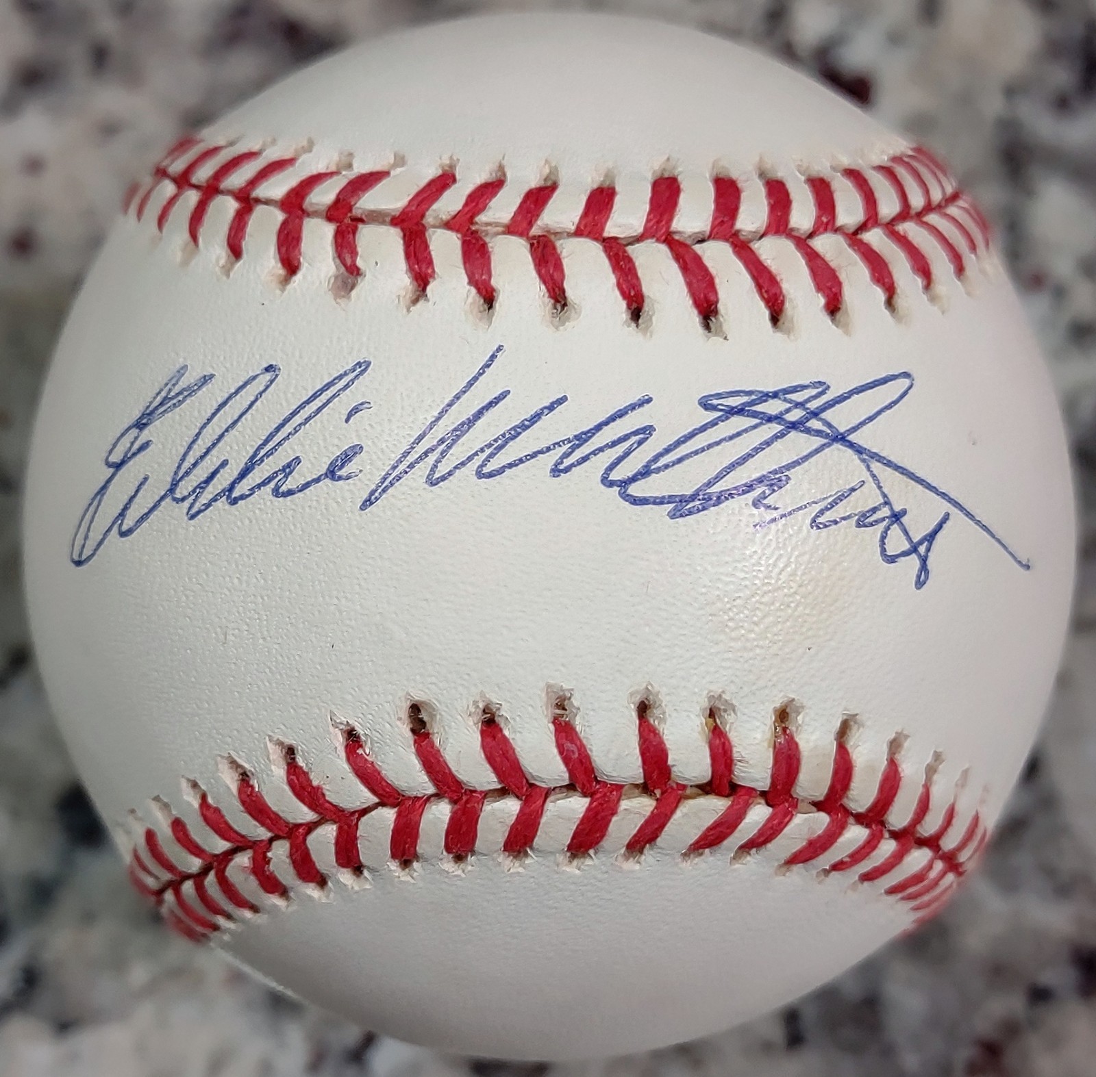 Eddie Mathews Signed Rawlings National League Baseball Coleman RONLB PSA COA