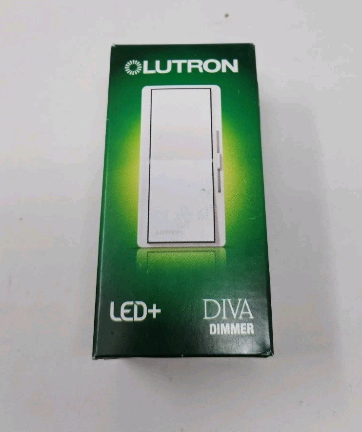 New Lutron DVCL-153PR-WH Diva Dimmer Switch 120V Single Pole 3-Way LED+ White