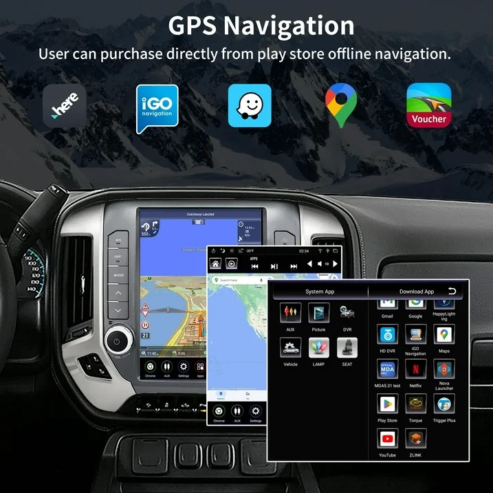 Linkswell GEN4 Android Car Stereo Radio For 2014-2019 CHEVY SILVERADO GMC SIERRA