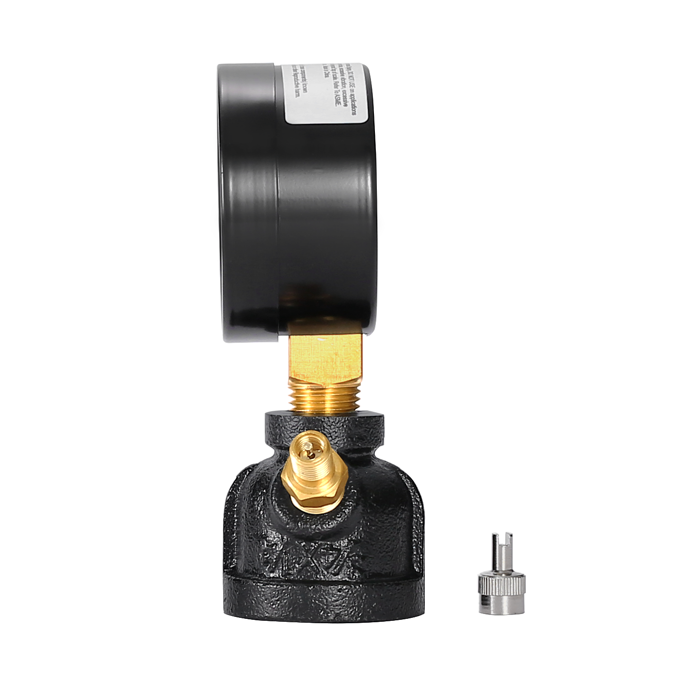 Gas Test Pressure Gauge 60 Pound, 60 PSI/400 kPa 3/4” FNPT Steel Bell Shape Body