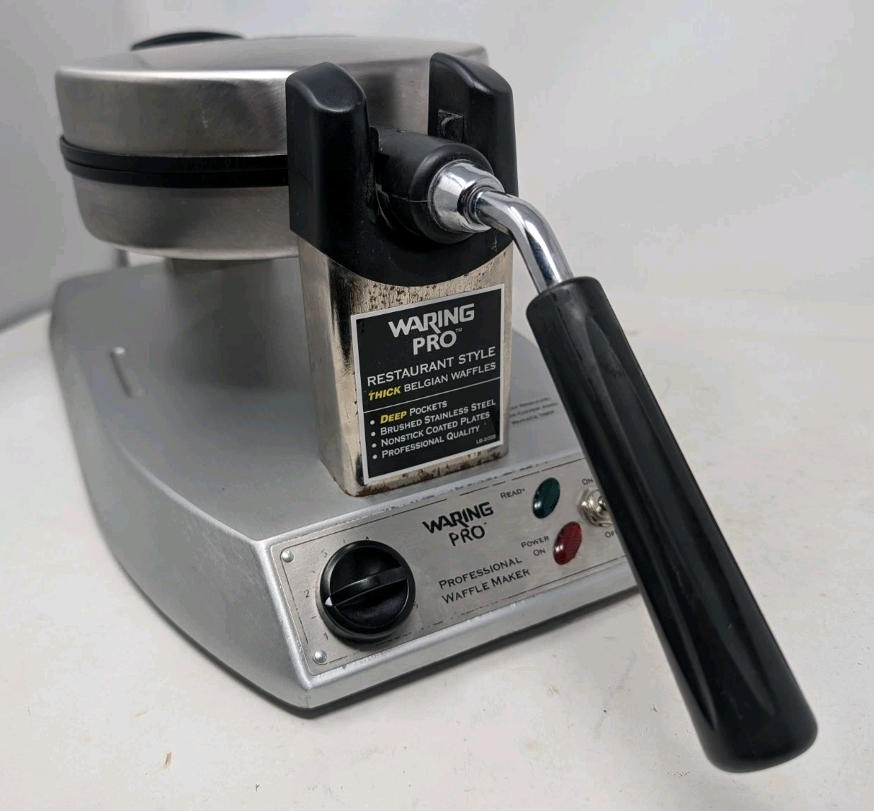 Waring Pro Waffle Maker Belgian WMK300 Stainless Steel Rotating Professional