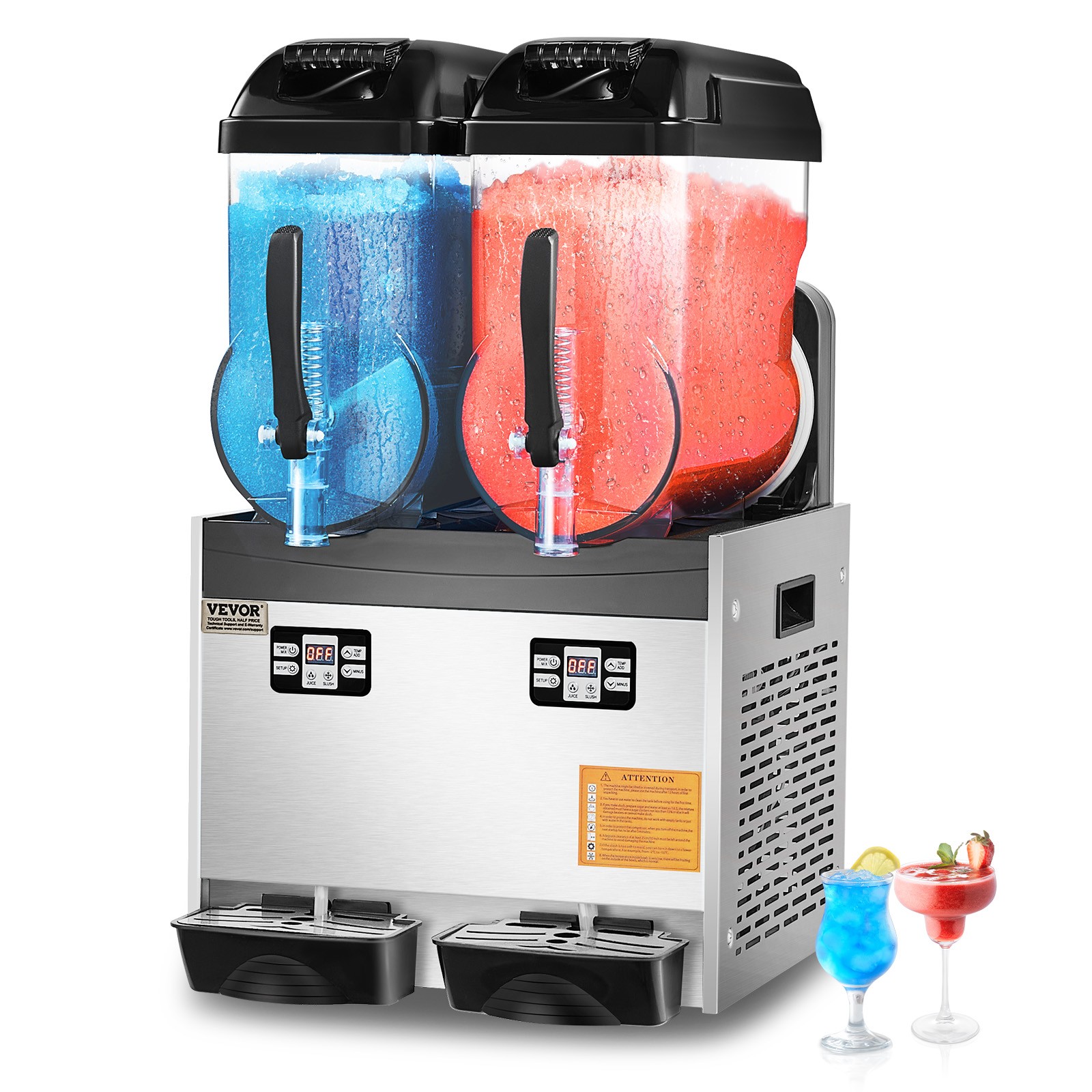 VEVOR Tank Commercial Slushy Machine Margarita Smoothie Frozen Drink Maker