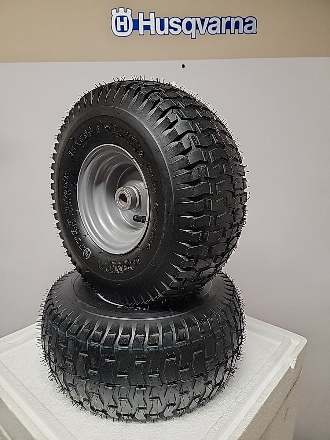 Set of (2) 15X6.00-6 Kenda Husqvarna Lawnmower Tires & Wheels Craftsman