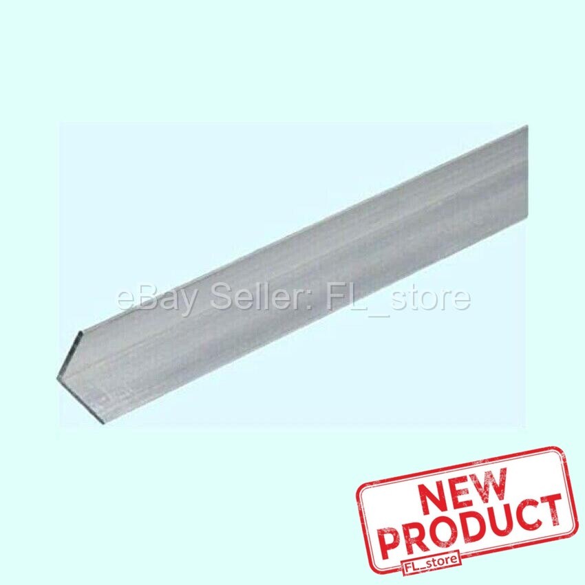 Aluminum Angle 1/8" x 1" x 8 Feet Length Unpolished Alloy 6061 90° Stock NEW