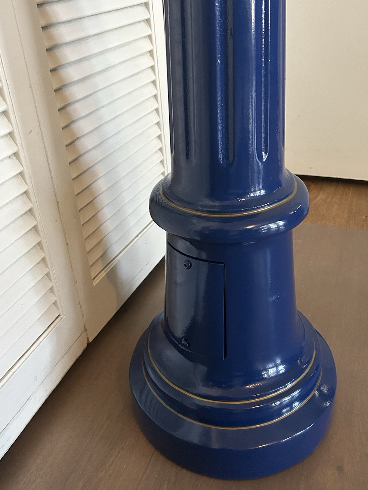 Gamewell Police Call Box With Matching Pedestal And Brass Eagle