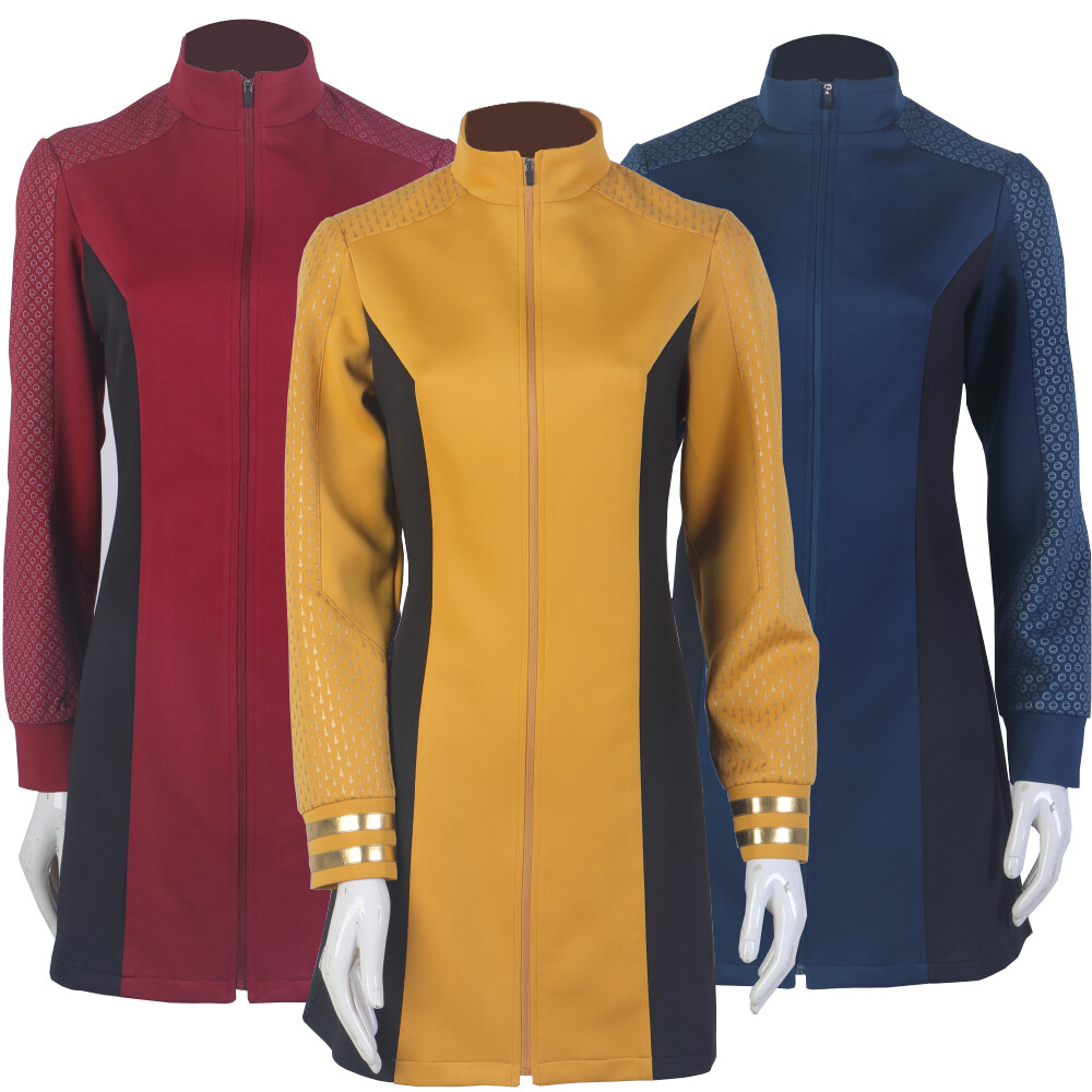 For Strange New Worlds Cosplay Number One Gold Blue Red Dress Starfleet Uniforms