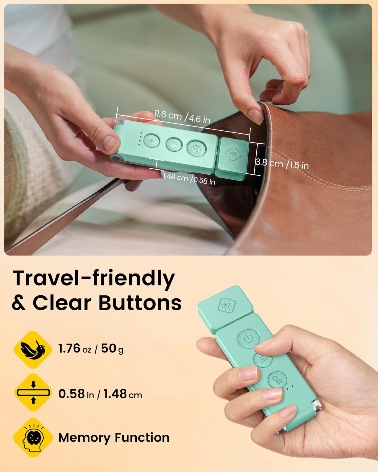 Glocusent 12 LED Rechargeable Book Light, Clip-on Reading Small, Sky Blue