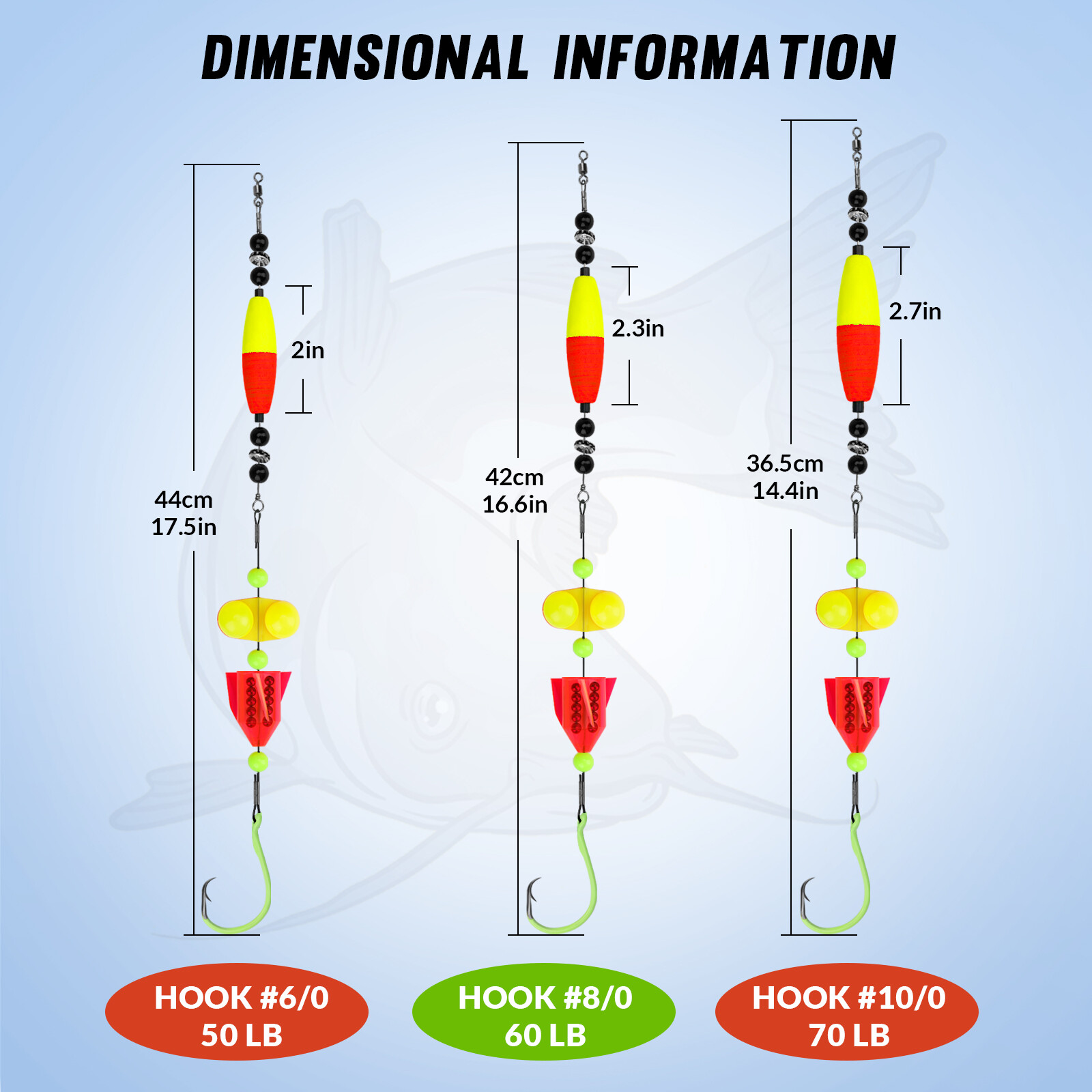 Catfish Rigs Set Float Rigs Tackle Santee Rig 6/0 8/0 10/0 Circle Hooks 50-70LB