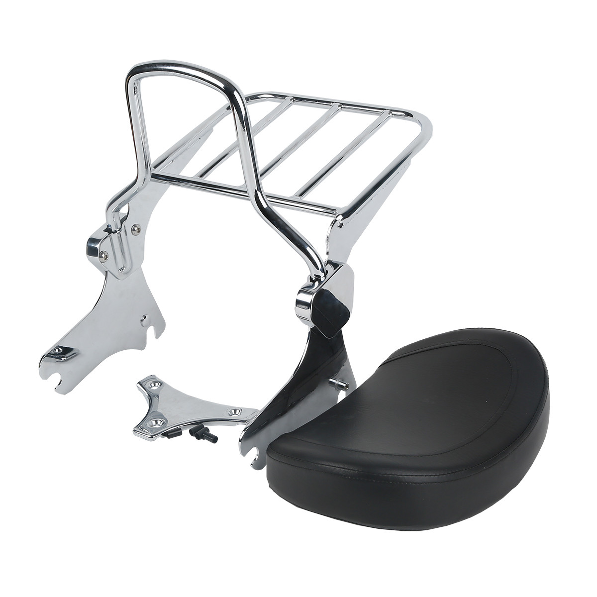 Detachable Backrest Sissy Bar W/ Luggage Rack For Harley HD Touring Models 94-08