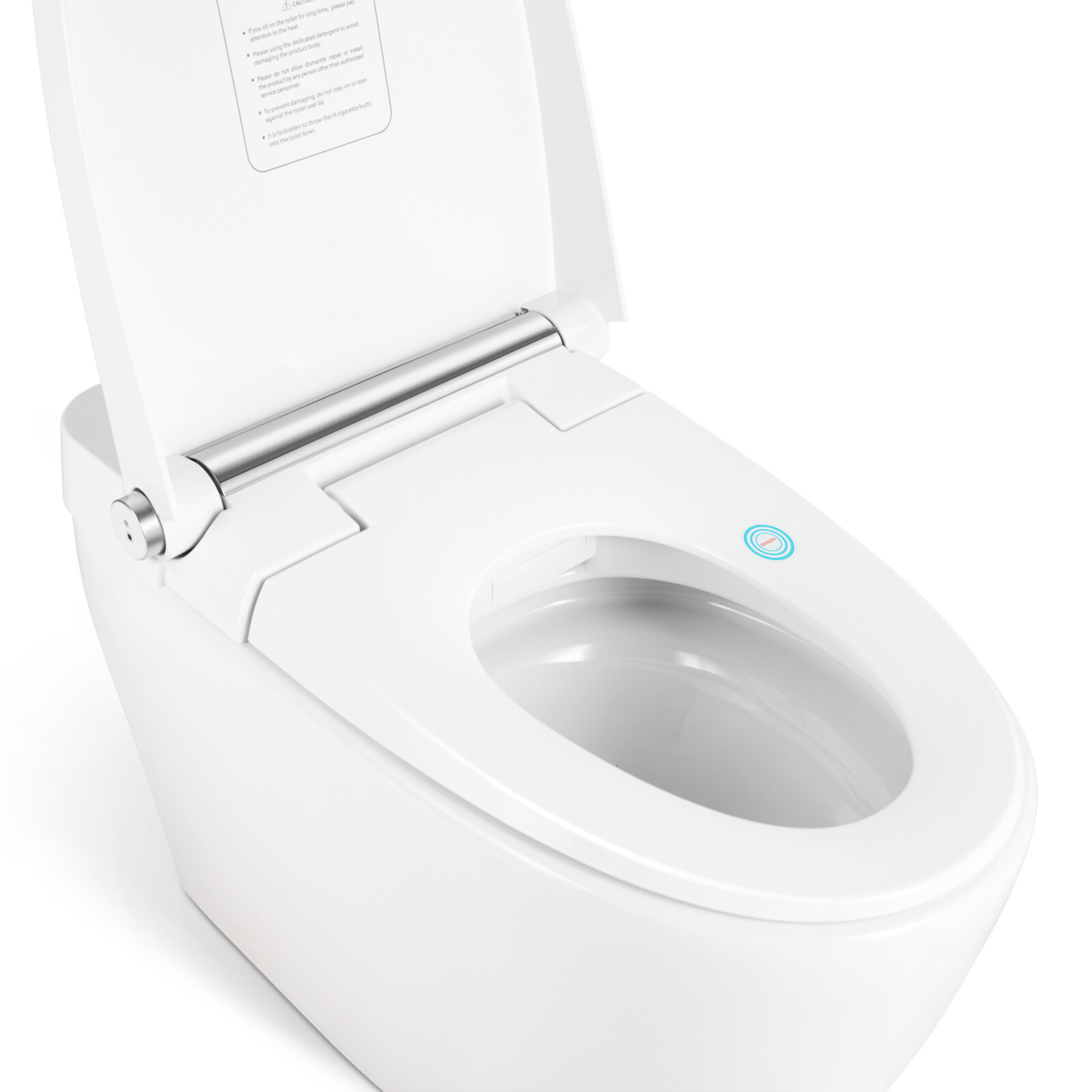 New Electronic Smart One Piece Toilet Heat Auto Flush Foot Sensor w/ Night Light