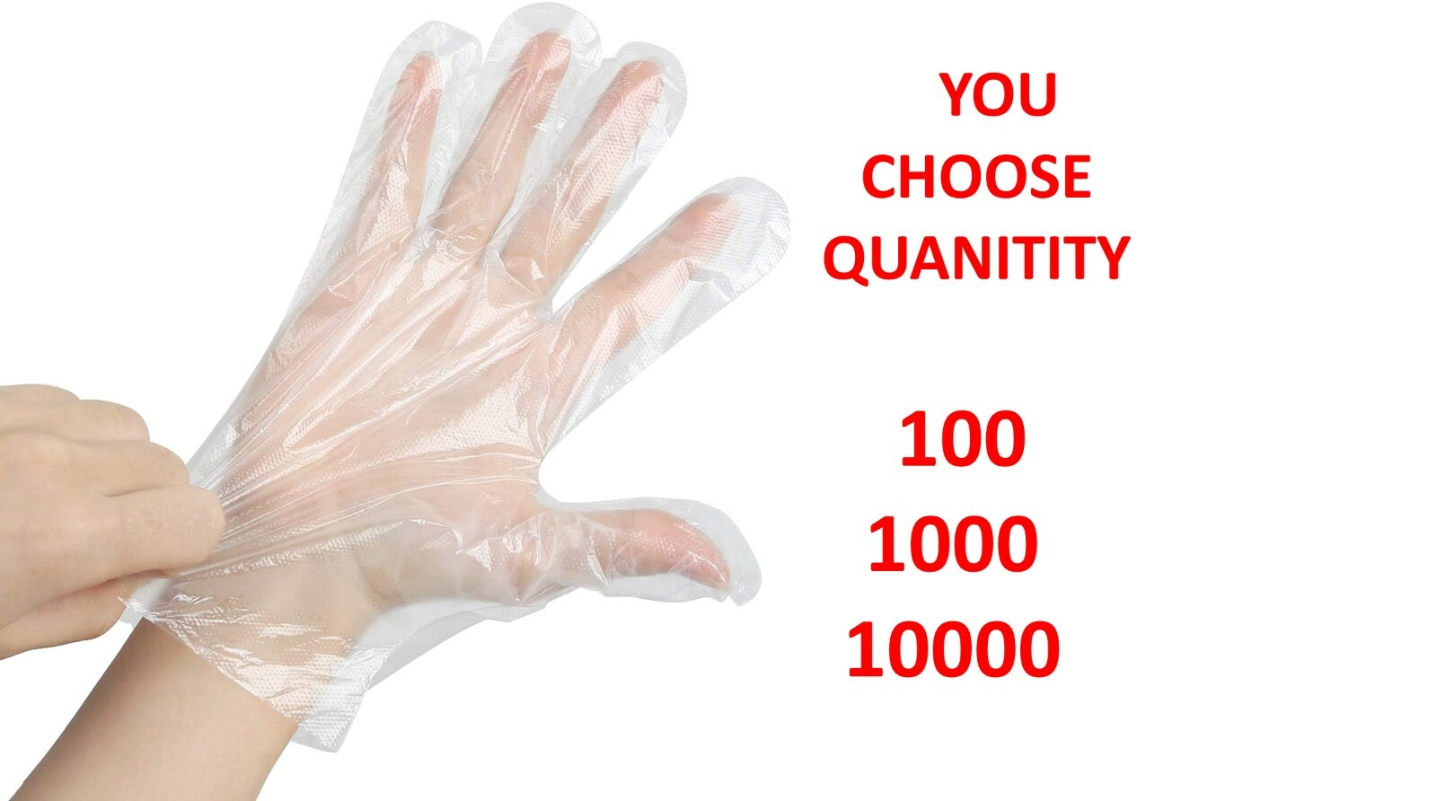 Amercare Food Service Gloves, Disposable P.E. Gloves, Embossed HDPE, 100-10000