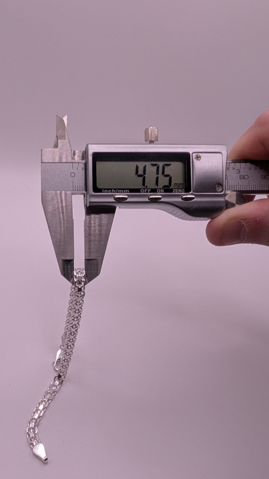 Sterling Silver 925 4.75mm Bracelet - 7.75" - 4.4 Grams