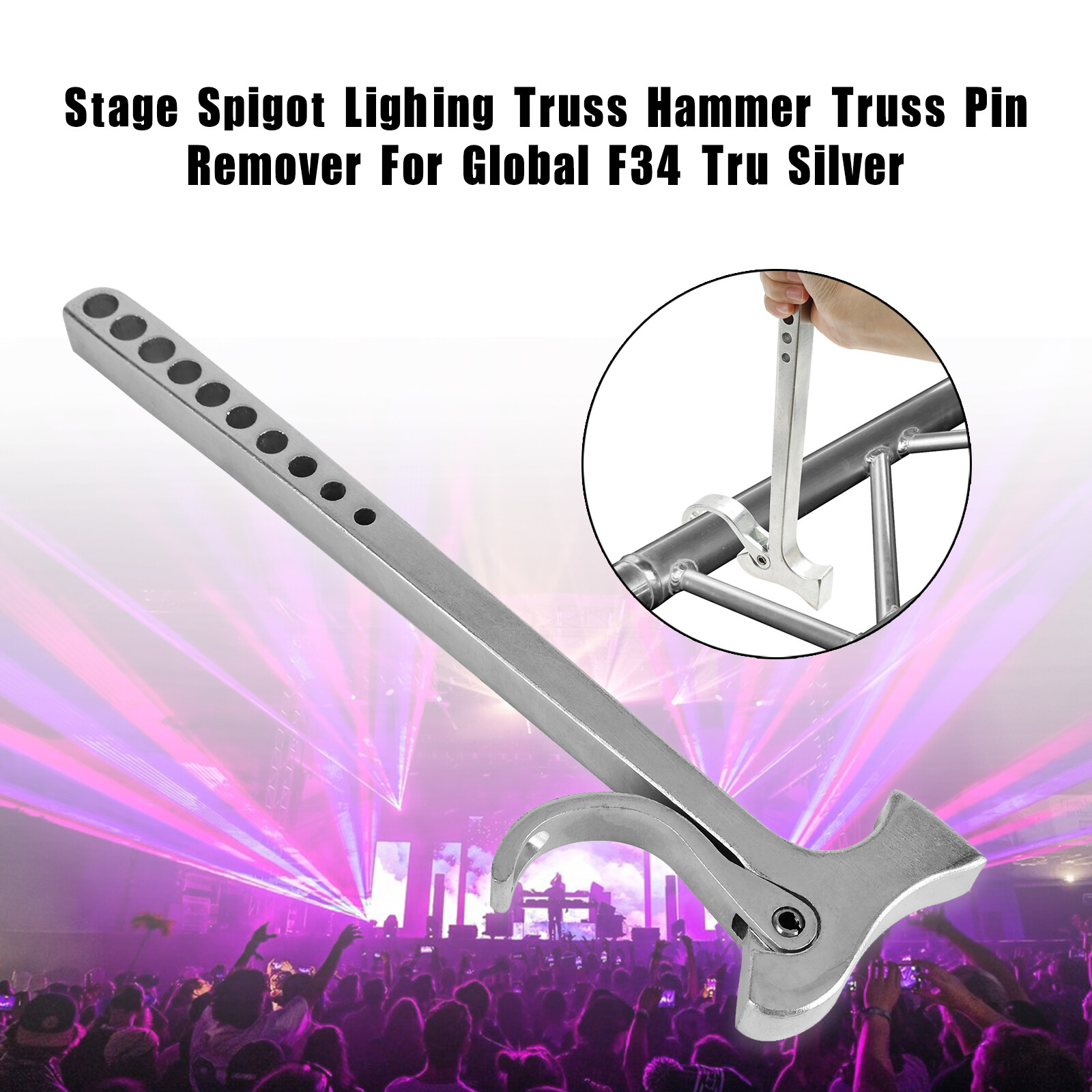 Stage Spigot Lighing Truss Hammer Truss Pin Remover For Global F34 Tru Silver US