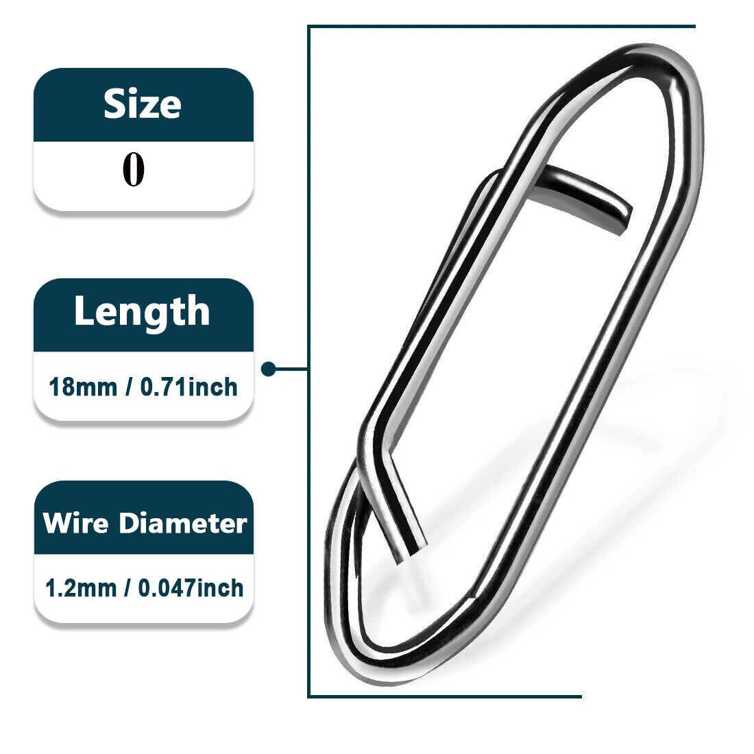 100Pcs Fishing Clips Saltwater Fishing Snaps Stainless Steel Quick Change Snaps