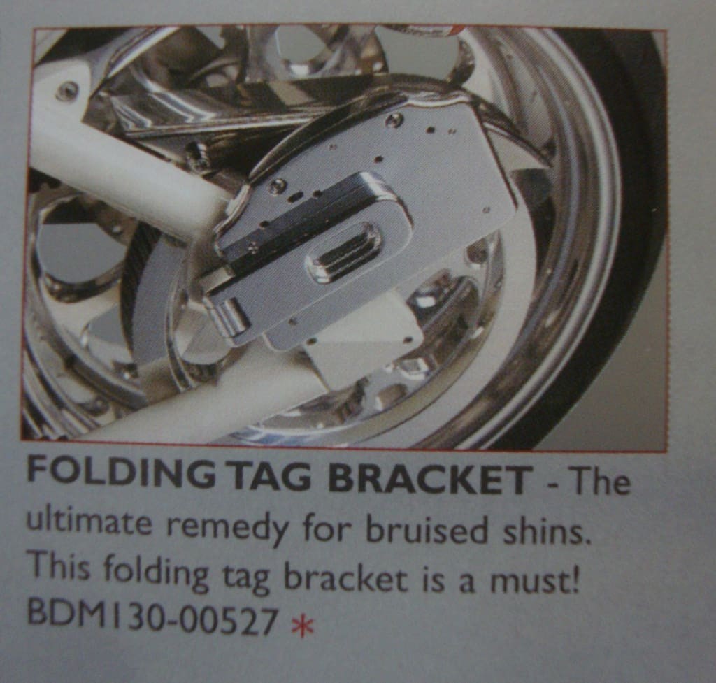 BIG DOG MOTORCYCLES OEM FOLDING LICENSE PLATE MOUNTING BRACKET 2004-2011 MODELS