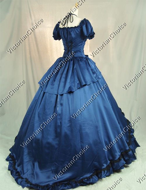 Victorian Belle Scarlett O'Hara Dress Fairytale Bridesmaid Gown Historical 206