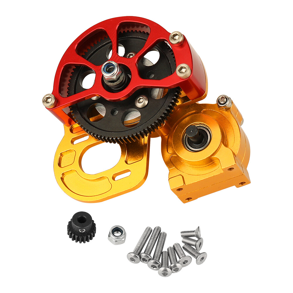 RC Car Transmission Case Gearbox Gear Upgrade  Assembled for 1:10 SCX10 II 90047