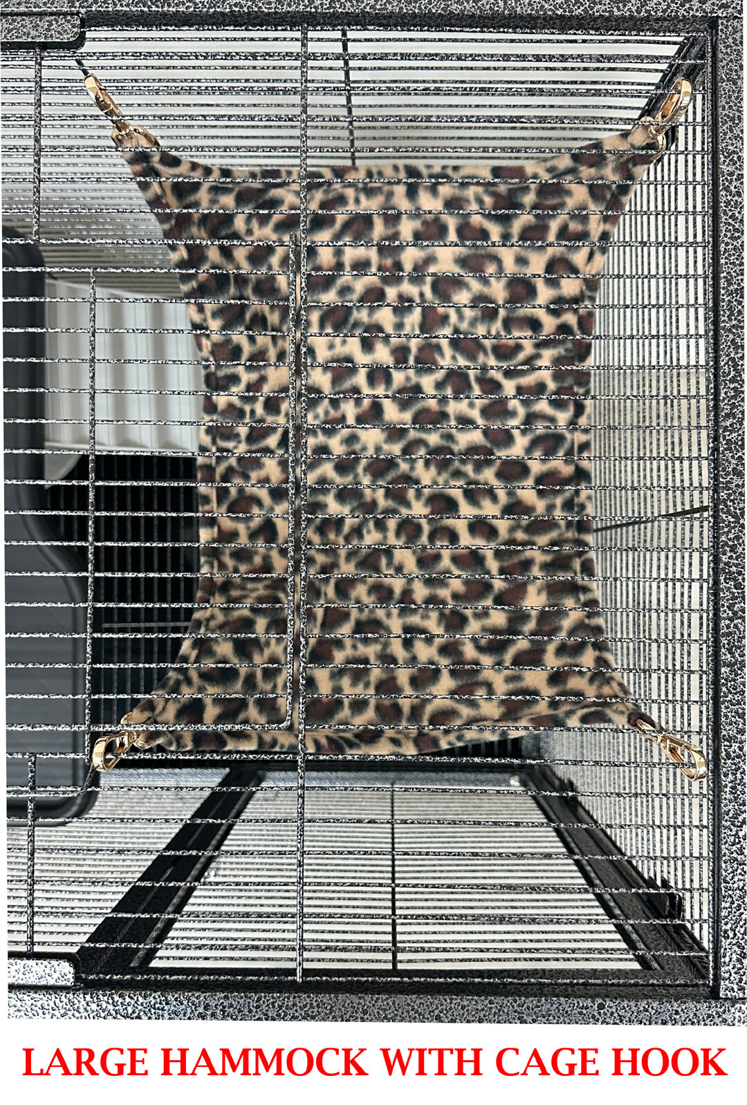LARGE 2-Tiers Ferret Guinea Pig Chinchilla Rabbit Mice Hammock 1/2-inch Bar Cage