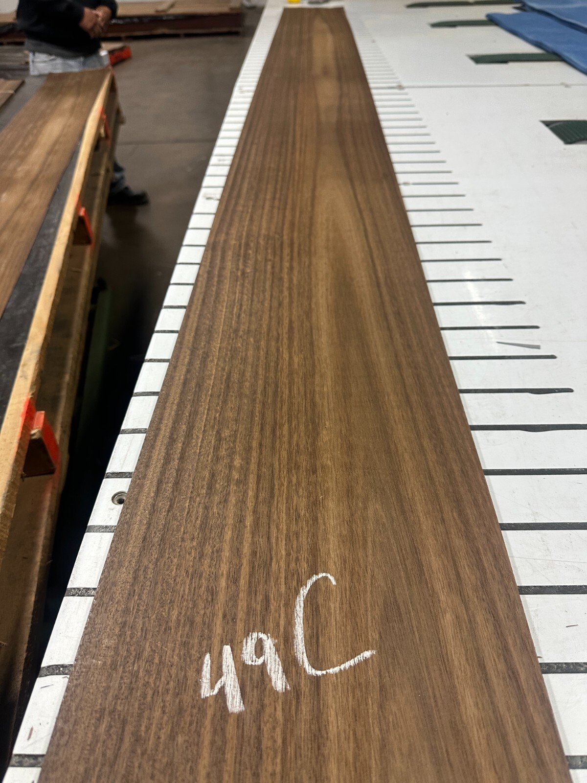 Bocote Raw Wood Veneer 2 sheets 122'' x 10'' 49C