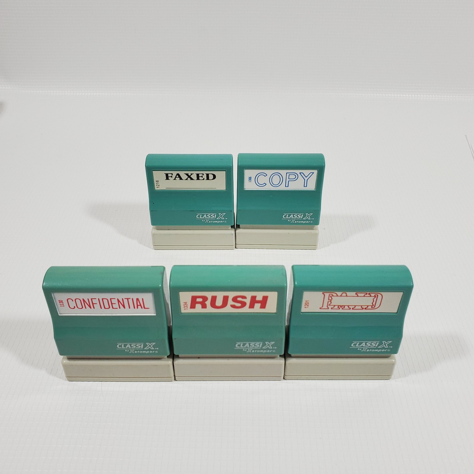 LOT of 11 Self Inking Office Stamps -Copy RUSH Draft Faxed PAID Confidential ect