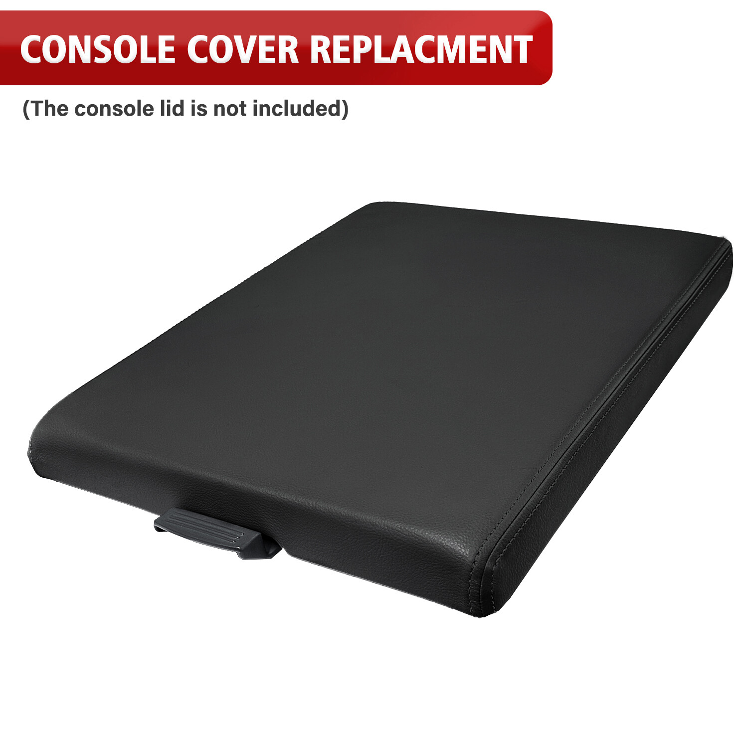 Fits 2004-2024 Nissan Titan Vinly Center Console Lid Armrest Cover Trim Black