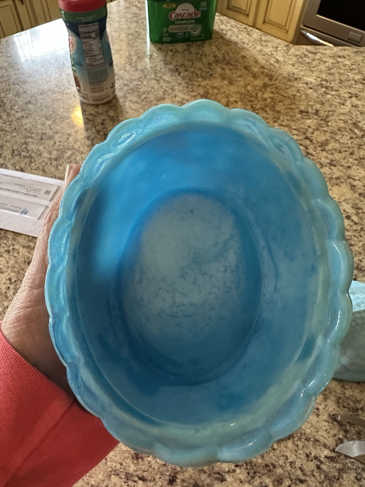 Westmoreland Hen On Nest Collectible Vintage Blue Milk Glass Style