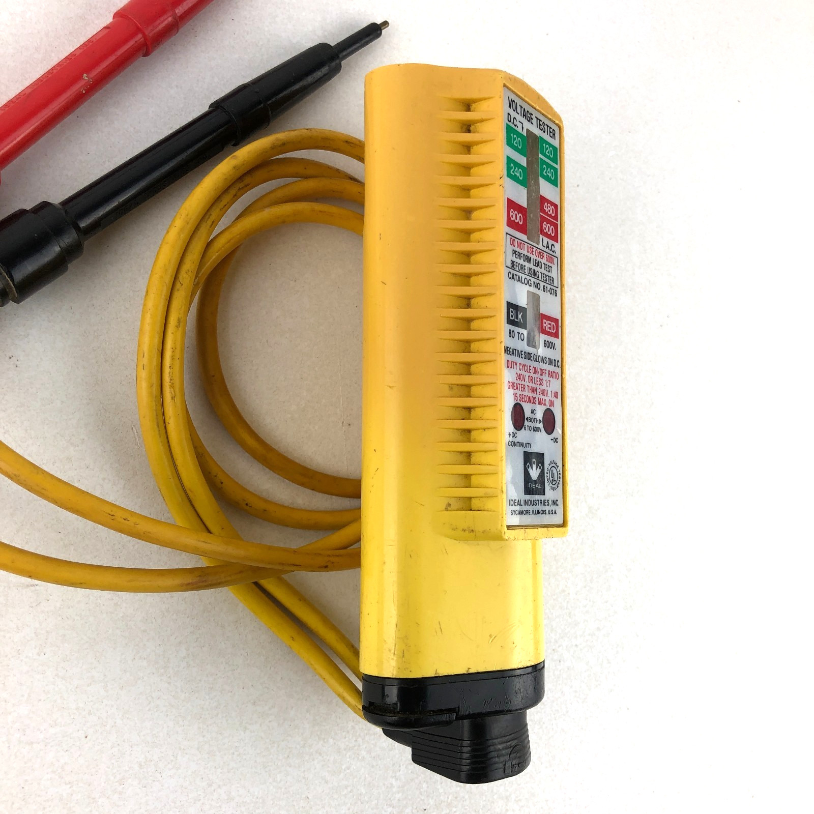 Ideal Vol-Con 61-076 Solenoid Voltage Continuity Tester Used Working Vintage