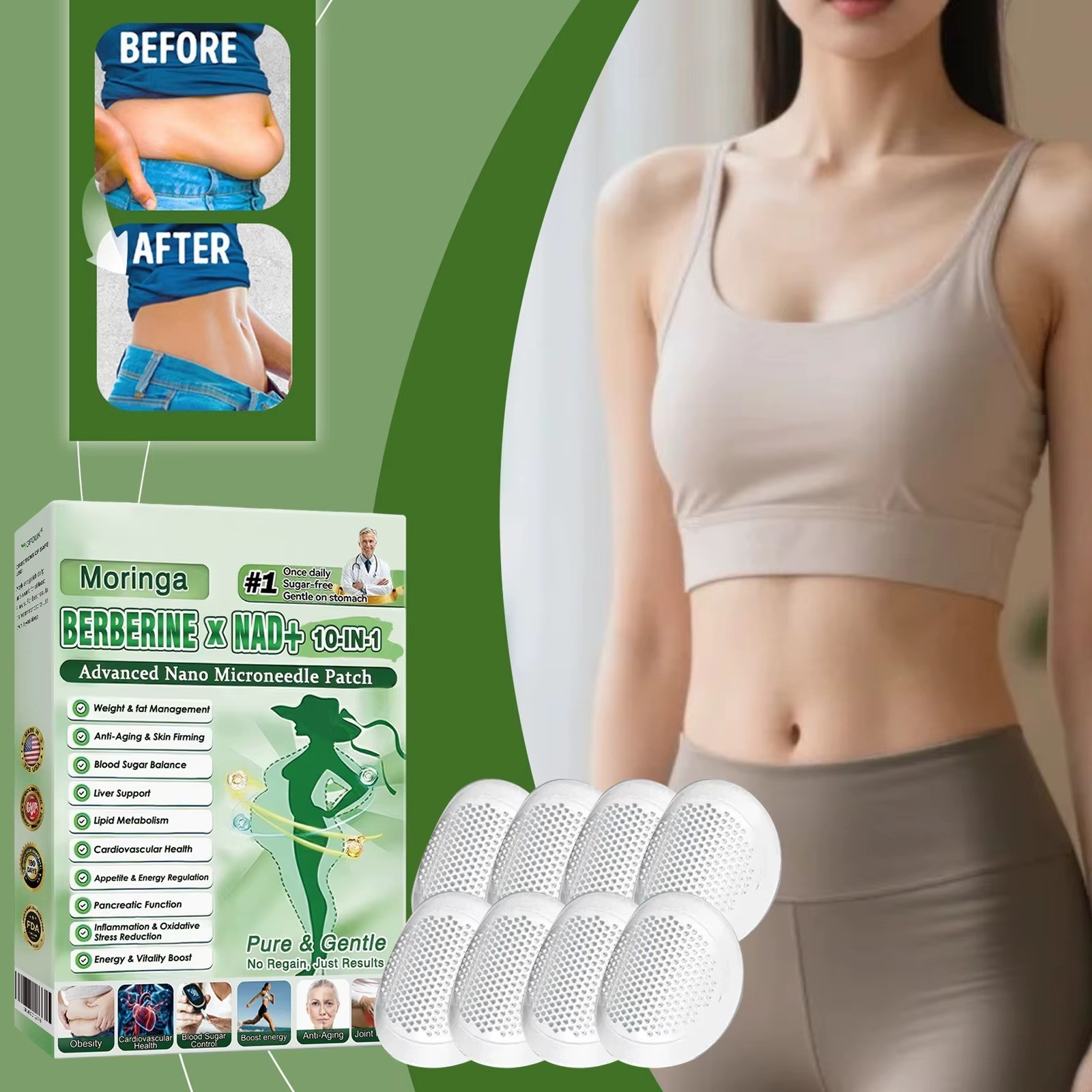 Body Shaping Patch 10-IN-1 Advanced Nano Microneedle Patch (7pcs/box)