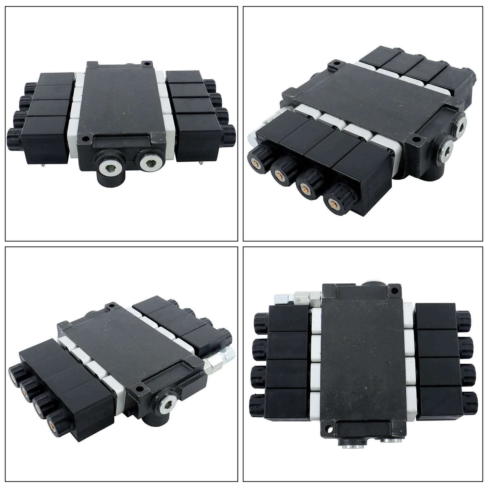 Heavy Duty 4 Spool Hydraulic Control Valve 12V DC 13 GPM 3600 PSI