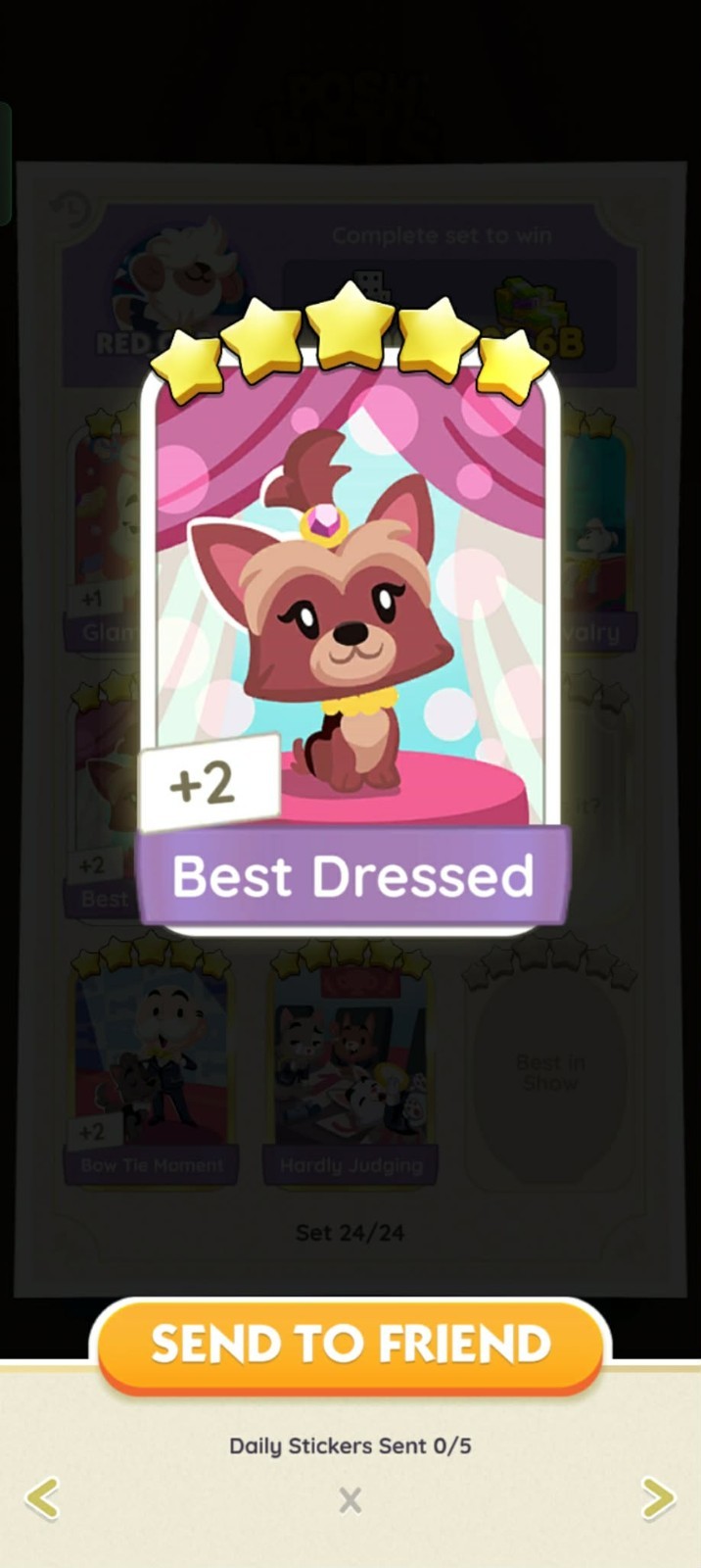 Best Dressed - Stickers - 5⭐⭐⭐⭐⭐ - ⚡️ Posh Pets Album ⚡️