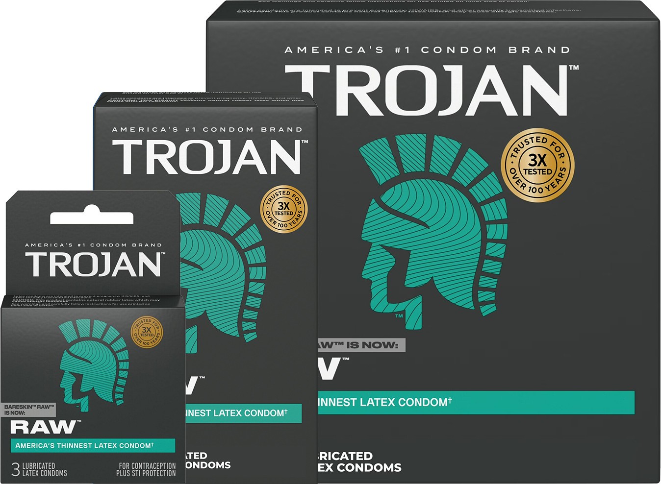 Trojan Bareskin RAW Thinnest Sensitive Lubricated Latex Condoms