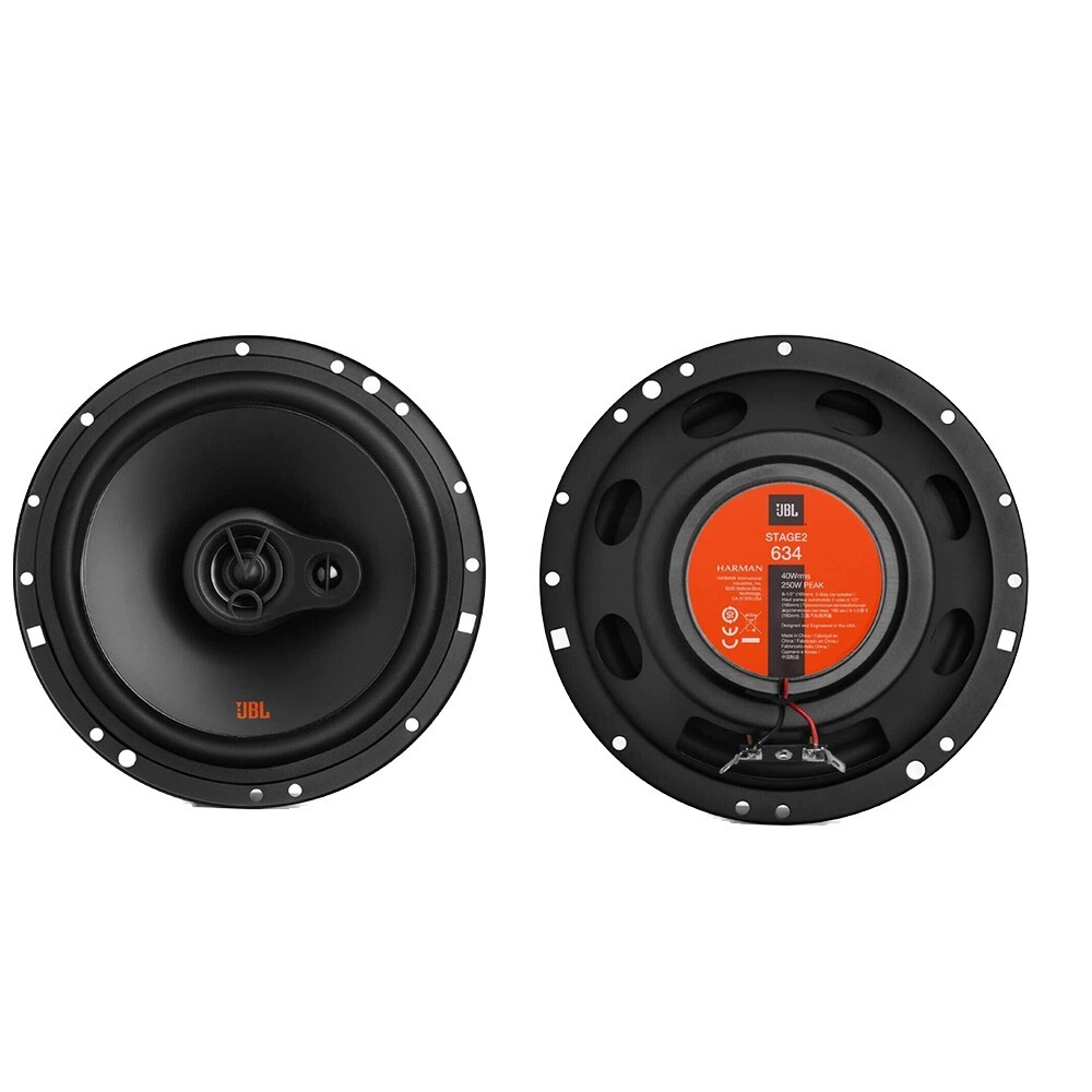 JBL Stage2 250W 3way 6.5" Speakers for 2006-2021Honda Civic & 2008-2022 Accord