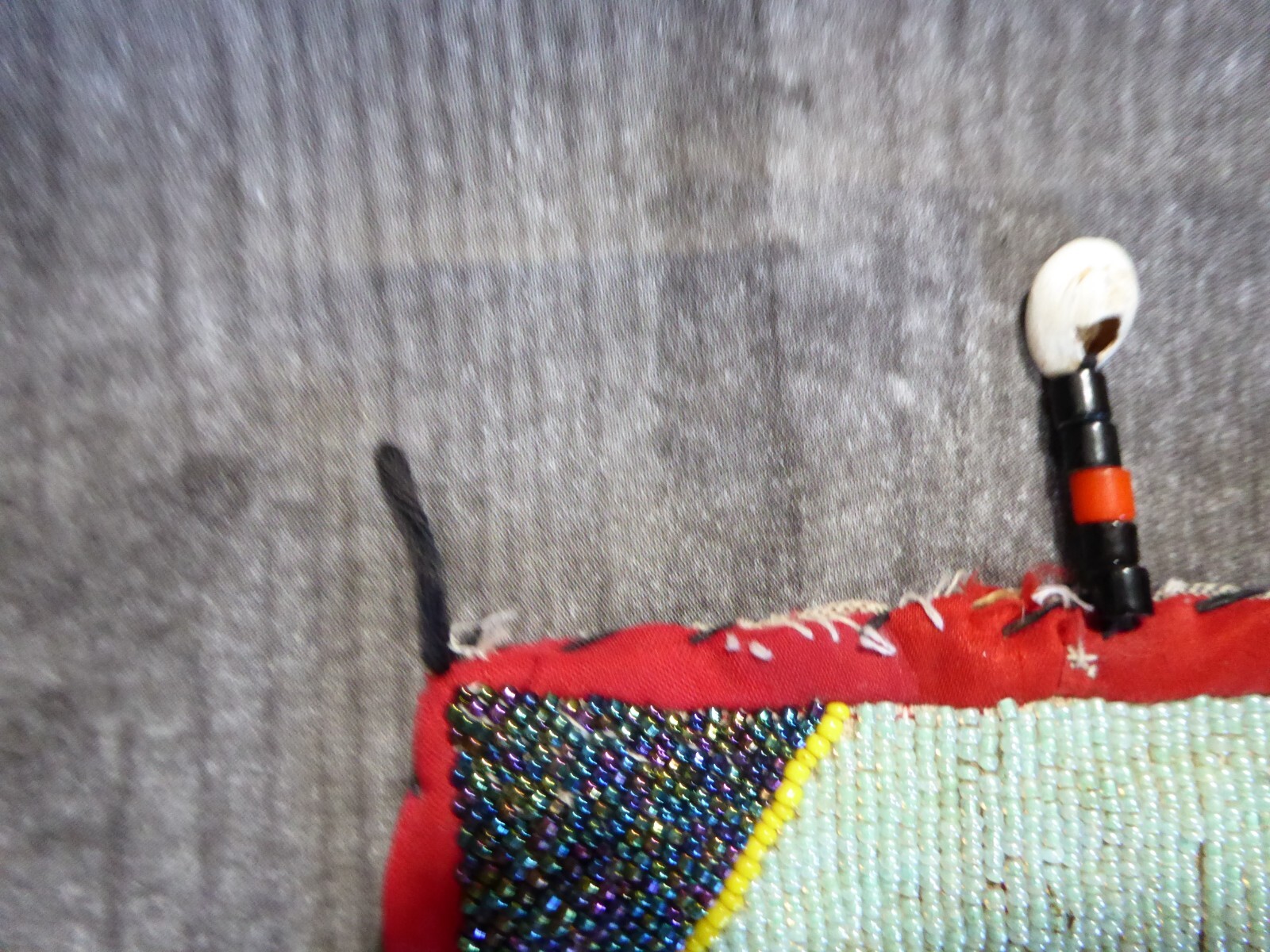 African Tribal Ceremonial Beaded Art Wall Hanging Cowrie Shell 3D Elephant Mask