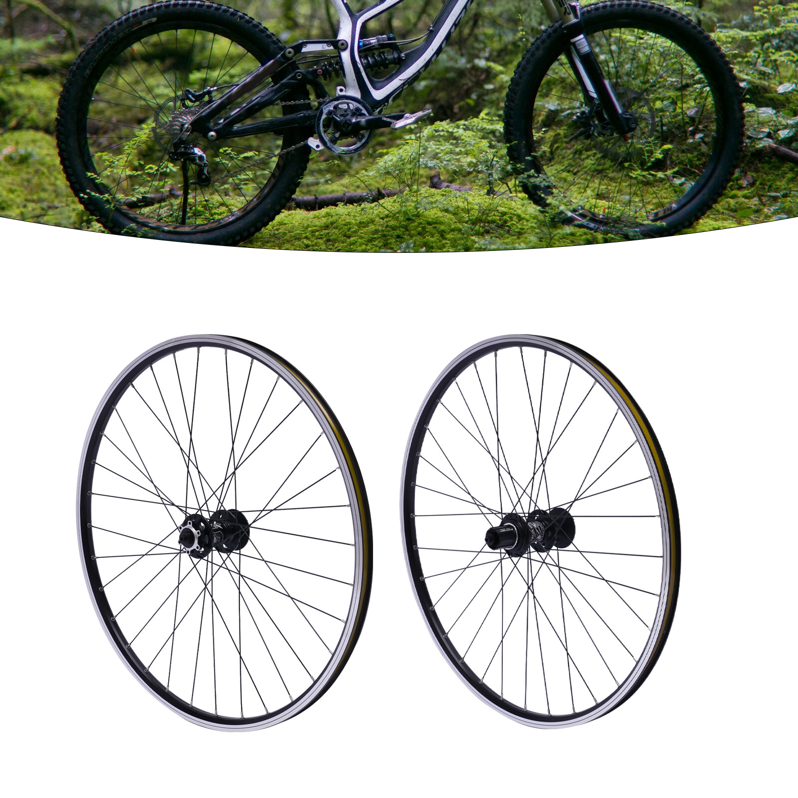 27.5 Inch Mountain Bike Wheelset Aluminum Alloy Rim Disc Brake MTB Wheelset USA