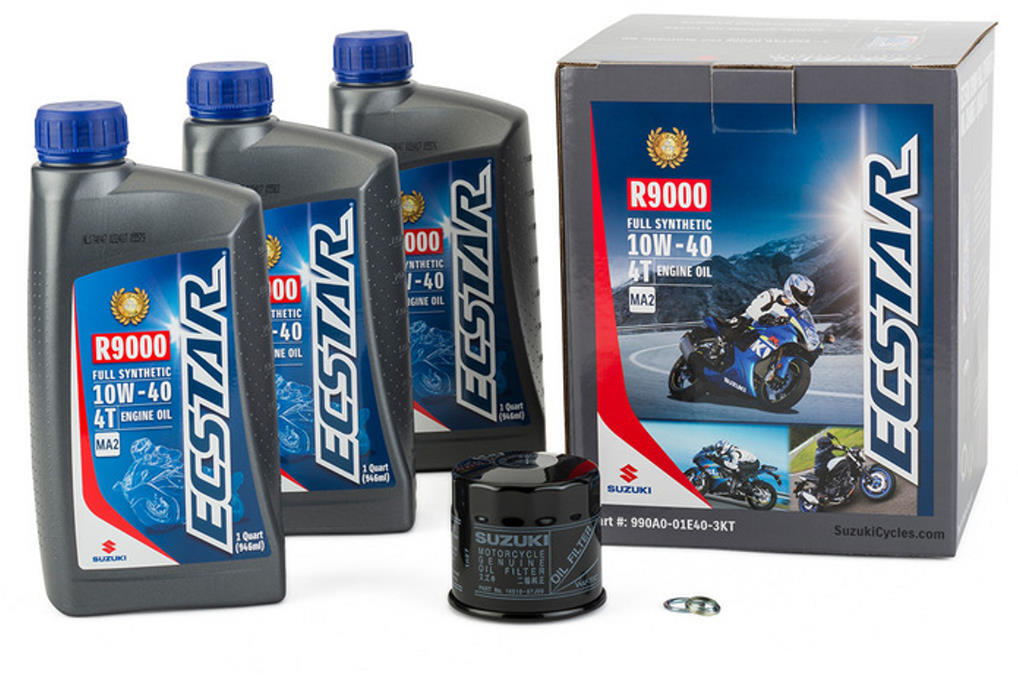 Suzuki ECSTAR R9000 Full-Synthetic 10W40 Oil Change Kit 3 Quarts 990A0-01E40-3KT