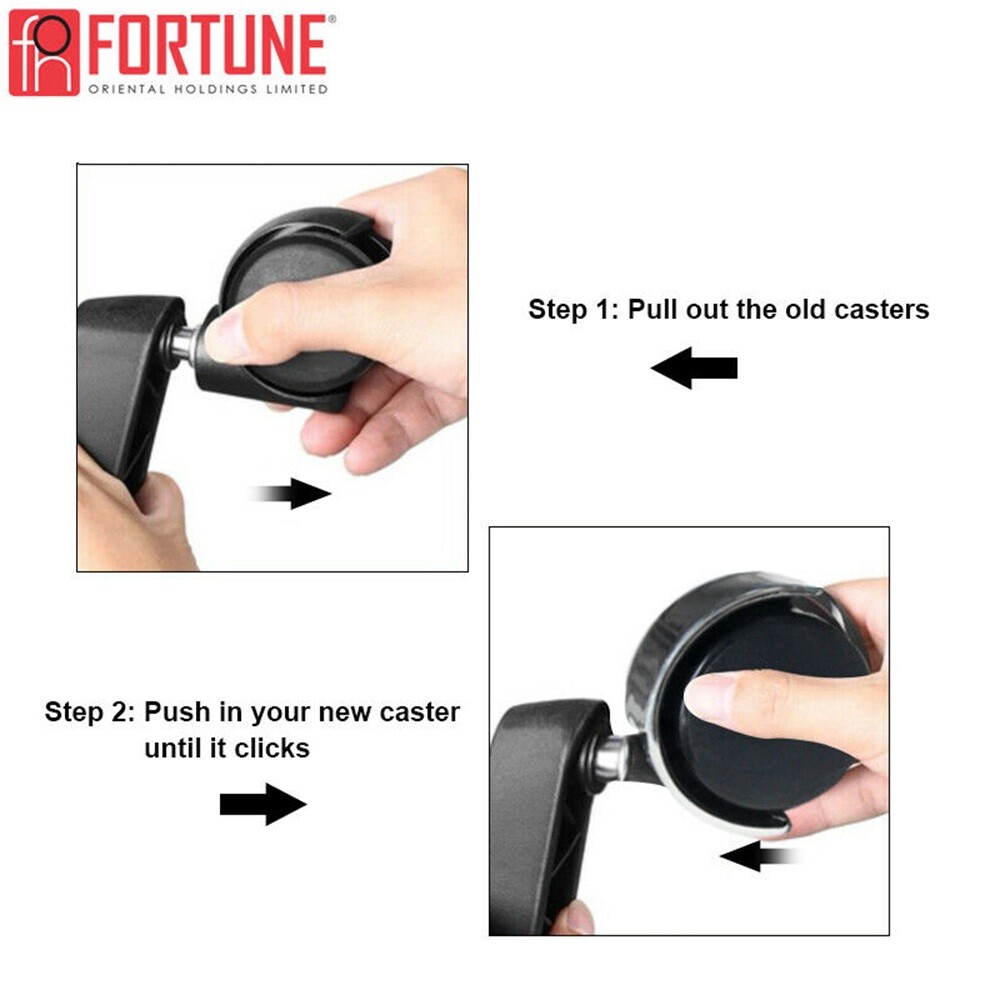 5PCS Office Chair Caster Swivel Wheels Replacement Heavy Duty 2 inch