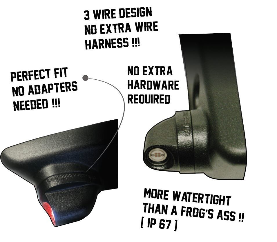 Micron RED LED Turn Signals Indicators Indian Scout/Rogue/Scout Bobber