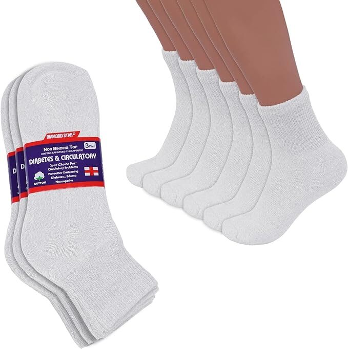 Men Diabetic Ankle Quarter Socks Wholesale Bulk Lots Health Circulatory 9-15